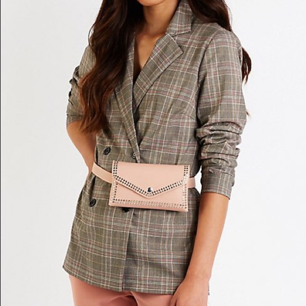 Dusty Rose Studded Belt Bag